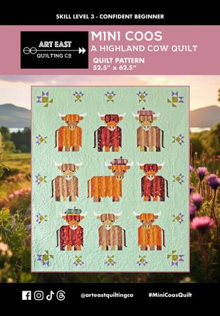 ART EAST: Mini Coos- A Highland Cow Quilt Pattern