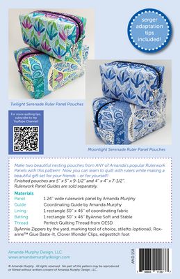 Amanda Murphy: Rulerwork Panel Pouches Pattern
