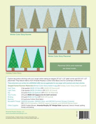 Amanda Murphy: Serged Forest Runner & Placemats