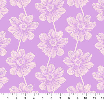 INDELIBLE: Anemone-Lilac (1/4 Yard)