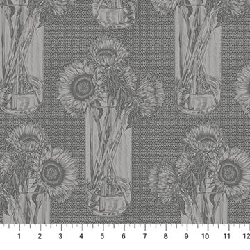 INDELIBLE: Sunflowers-Flash (1/4 Yard)