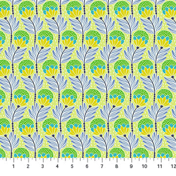 SHOOTING STAR: Bouncy Blooms-Meadow (1/4 Yard)