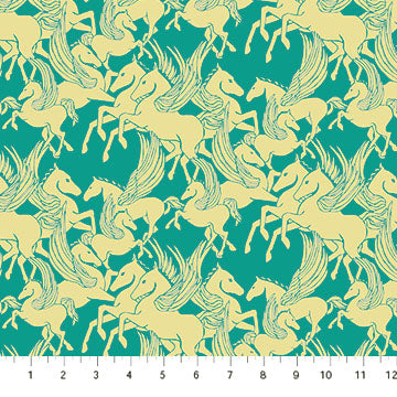 SHOOTING STAR: Mythology-Turquoise (1/4 Yard)