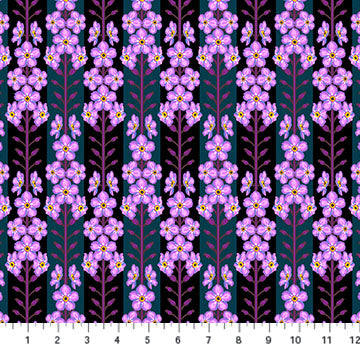 ICONIC: Forget Me Not-Indigo (1/4 Yard)
