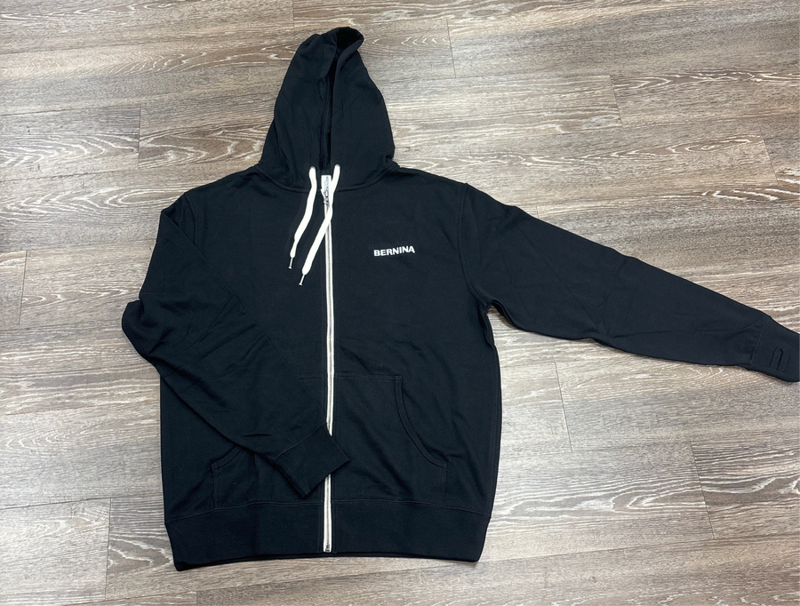 BERNINA Full Zip Hoodie- Black