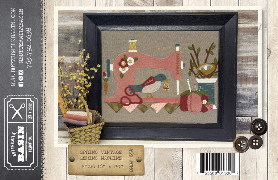 BUTTERMILK BASIN: Vintage Sewing Machine Pattern-Spring