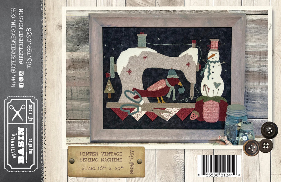 BUTTERMILK BASIN: Vintage Sewing Machine Pattern-Winter