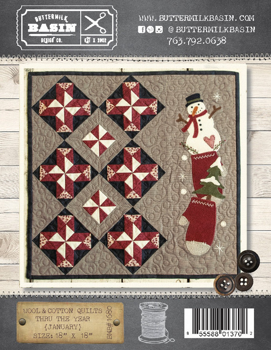 BUTTERMILK BASIN: Wool & Cotton Quilts thru the Year-January