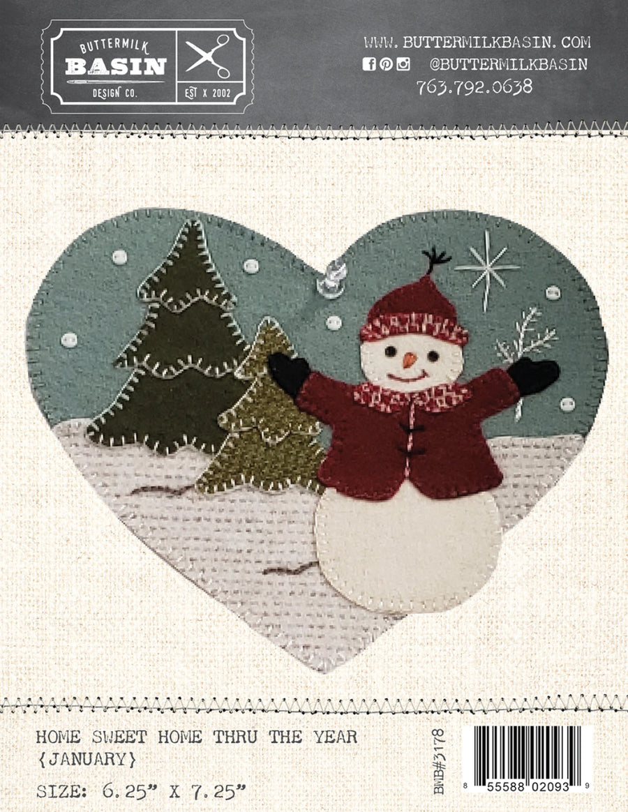 BUTTERMILK BASIN: Home Sweet Home Thru the Year Pattern-January