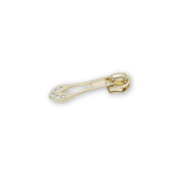 Sallie Tomato: Jeweled Tip Zipper Pull-Gold