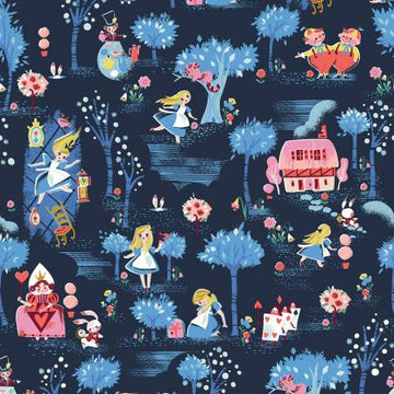 Down the Rabbit Hole: Main-Navy (1/4 Yard)