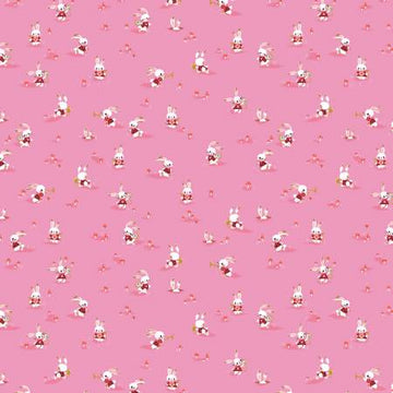 Down the Rabbit Hole: Rabbit Chase-Pink (1/4 Yard)