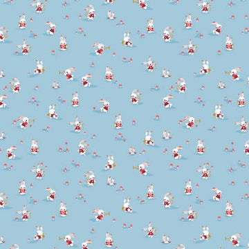 Down the Rabbit Hole: Rabbit Chase-Sky (1/4 Yard)