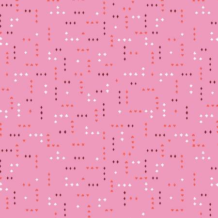 Down the Rabbit Hole: Cards-Pink (1/4 Yard)