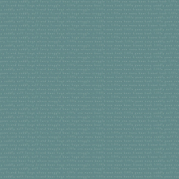 Elmer & Eloise: Text Teal (1/4 Yard)