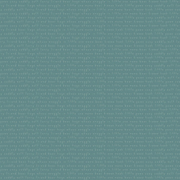 Elmer & Eloise: Text Teal (1/4 Yard)