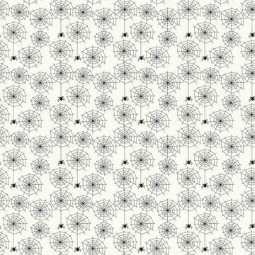 Beggar's Night: Spiderwebs- Cream (1/4 Yard)