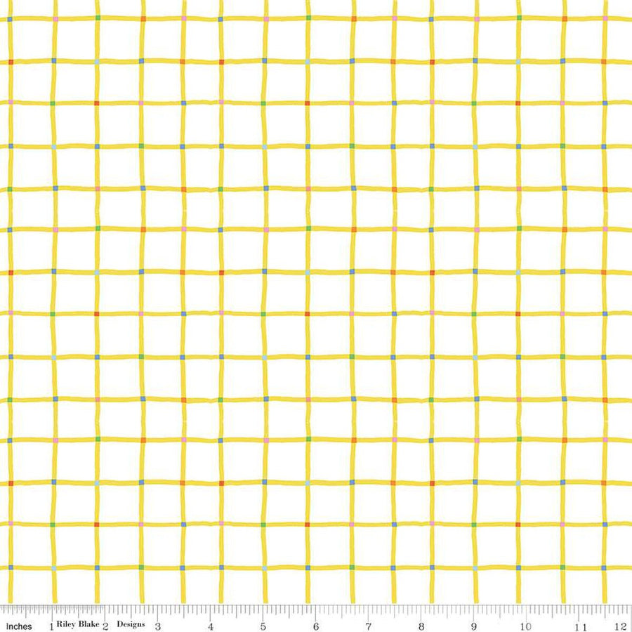 100 AKER WOODS: Picnic Plaid-White (1/4 Yard)