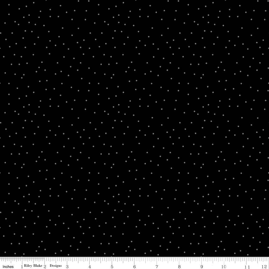 BLACKOUT: Dots-Black (1/4 Yard)