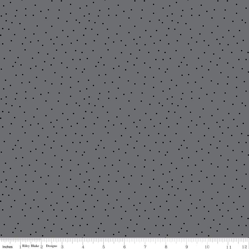 BLACKOUT: Dots-Gray (1/4 Yard)