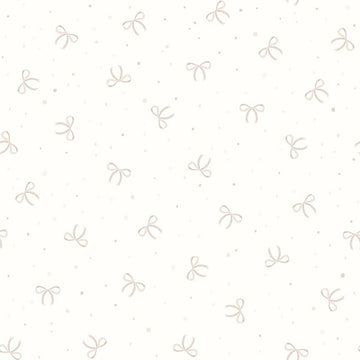 Hush Hush 5: Peek-a-Bow-White/Gray (1/4 Yard)