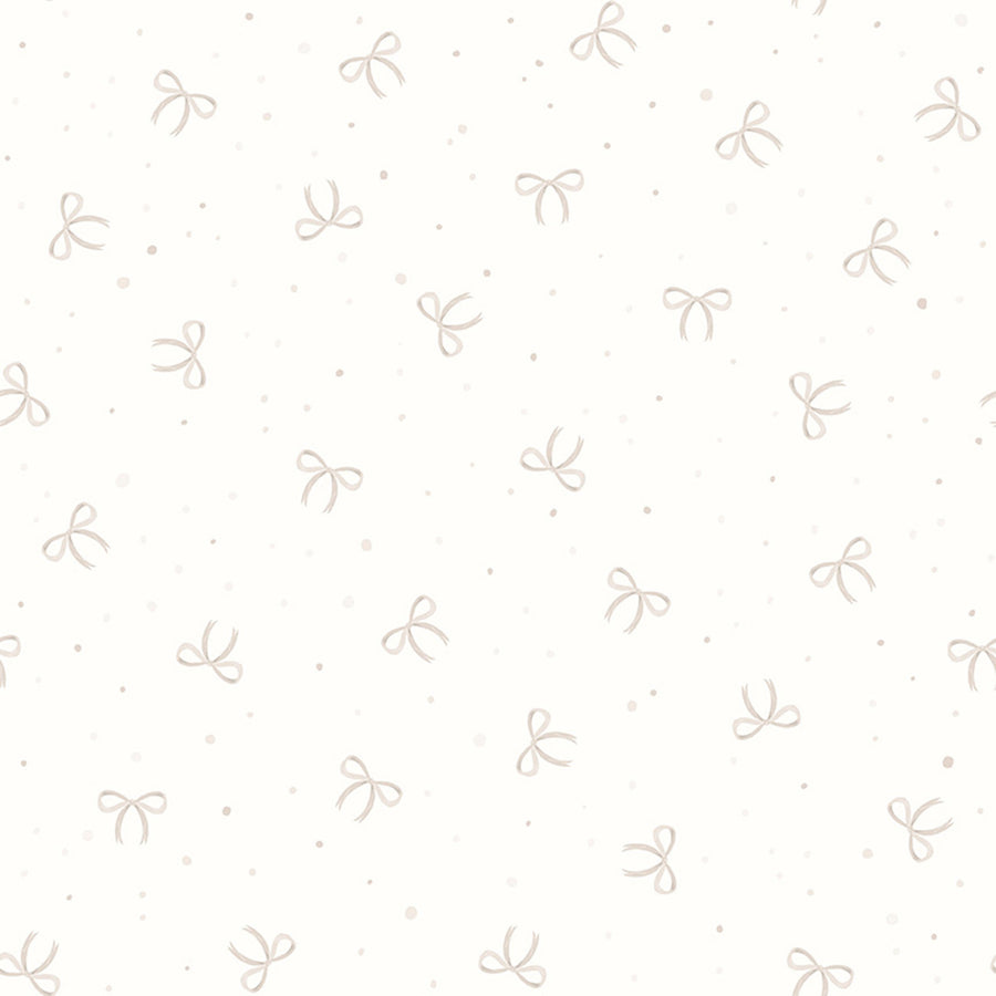 Hush Hush 5: Peek-a-Bow-White/Gray (1/4 Yard)