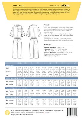 CLOSET CORE PATTERNS: Fran Pajamas Pattern