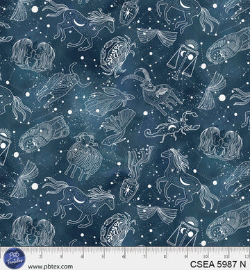 CELESTIAL SEASONS: Astrology Symbols (1/4 Yard)