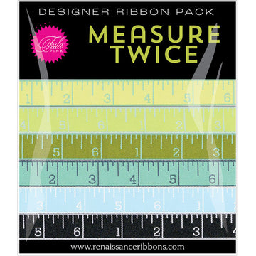 Tula Pink MEASURE TWICE: Cool-Designer Ribbon Pack