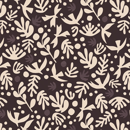 Duval: Boho Birds Truffle (1/4 Yard)