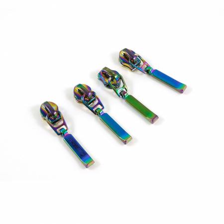 #3 Rectangular Zipper Pull- Rainbow