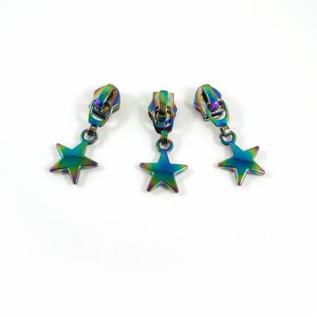 Star Dangle Zipper Pull- Rainbow