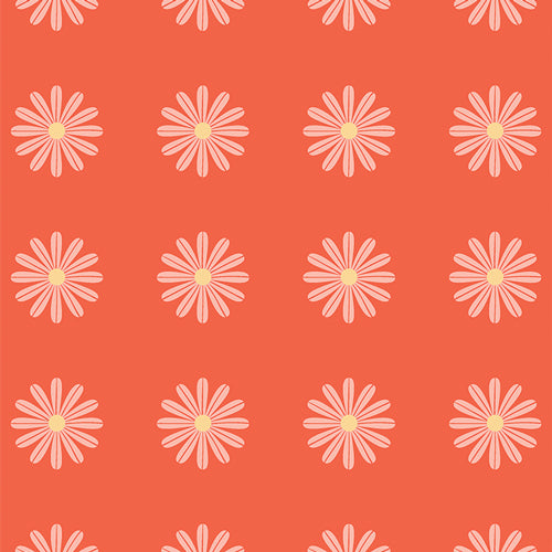 Flower Bloom: Choose Happy Tangerine (1/4 Yard)