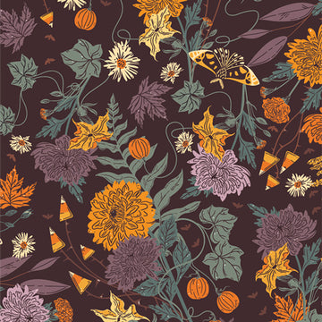 GHOSTLY & HAUNTED: Wicked Flora (1/4 Yard)