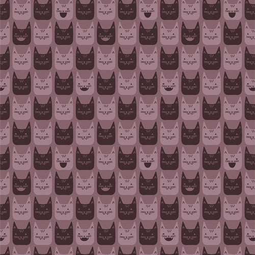 GHOSTLY & HAUNTED: Midnight Meows (1/4 Yard)