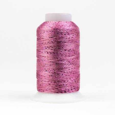 GLAMORE: 12wt Rayon Metallic 300yds-Baby Pink 1201