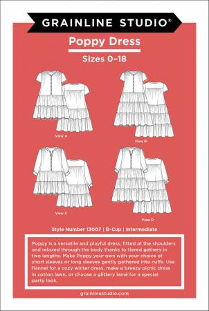 Grainline Studios: Poppy Dress (sizes 0–18)