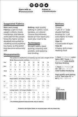 Grainline Studio: Tamarack Jacket (sizes 14–30)