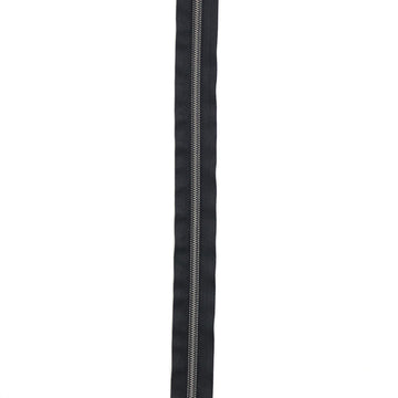 Zipper Tape by the Inch- Black with Gunmetal