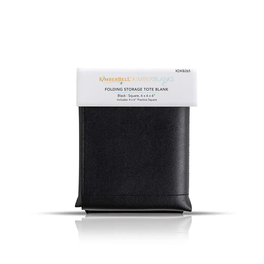 Kimberbell: Leather Folding Storage Tote Blank- Black