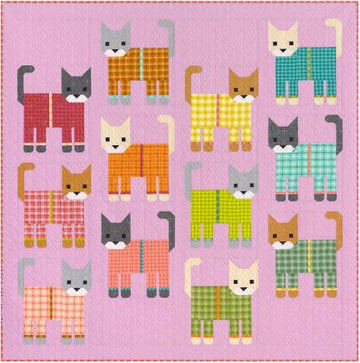 Cats in Pajamas Quilt Kit by Elizabeth Hartman