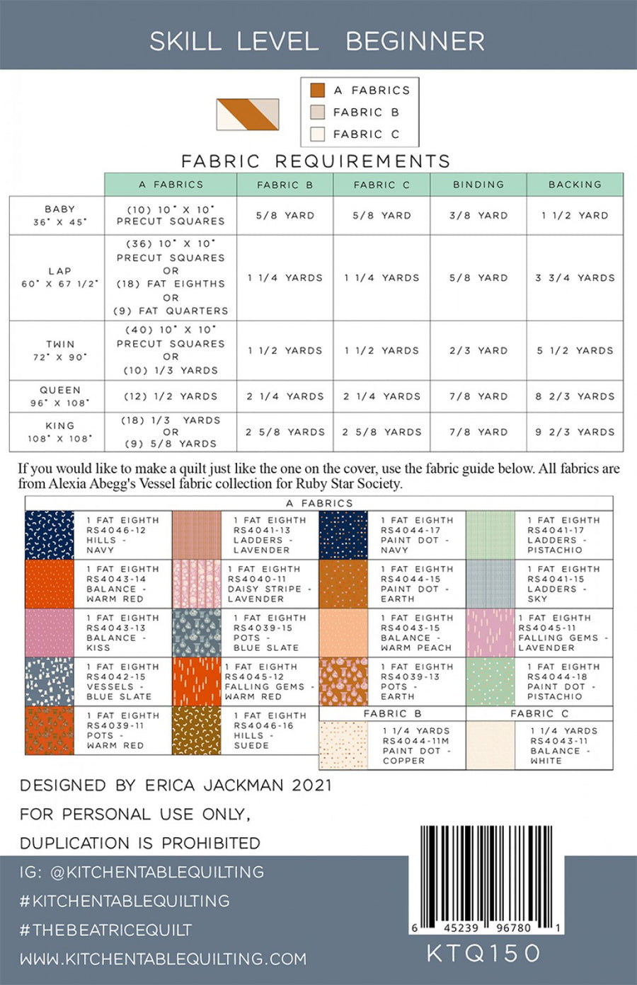 Kitchen Table Quilting: The Beatrice