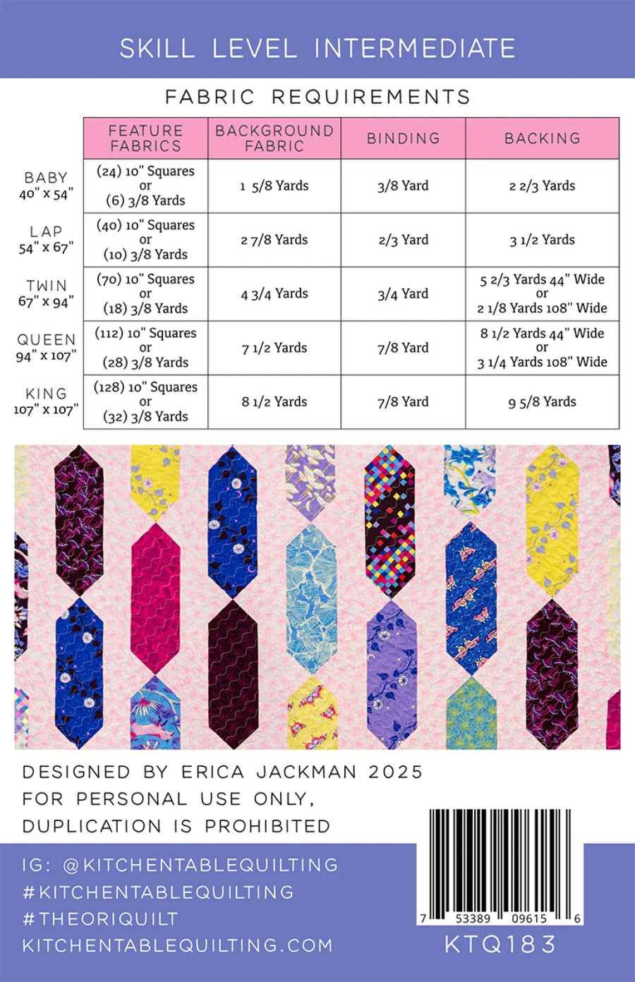 Kitchen Table Quilting: The Ori