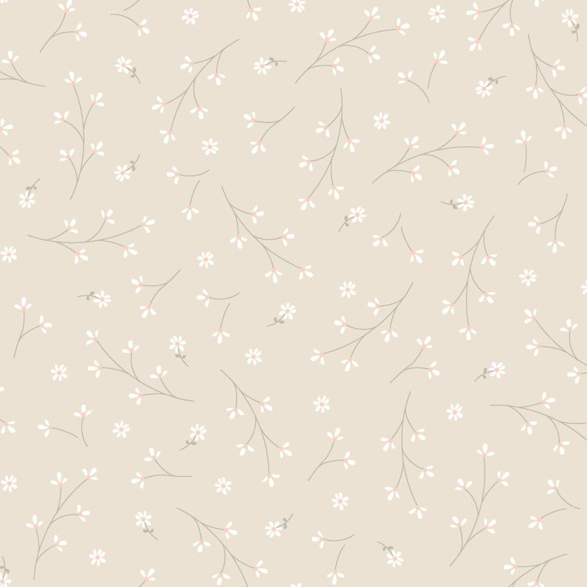 Kimberbell Basics: Pretty Petals-Cream (1/4 Yard)