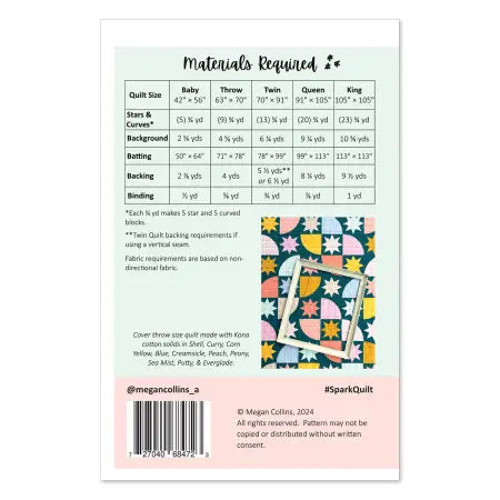 Megan Collins Quilt Design: Spark Quilt