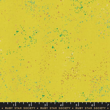 Ruby Star Society SPECKLED: Metallic Citron (1/4 Yard)