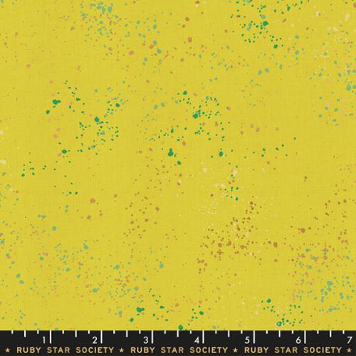 SPECKLED: Metallic Citron (1/4 Yard)