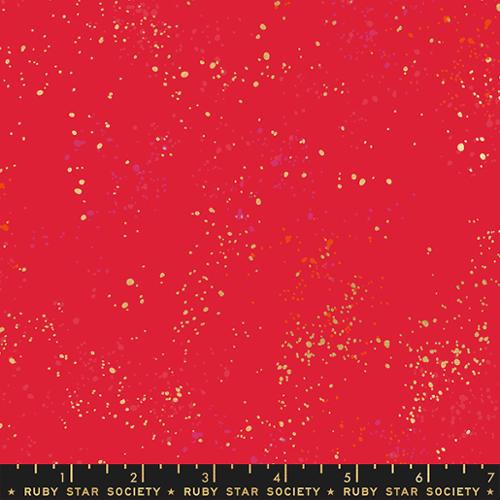 Ruby Star Society SPECKLED: Metallic Scarlet (1/4 Yard)
