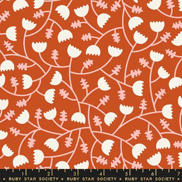 Ruby Star Society TOMATO TOMAHTO: Fiore Del Radiatore-Cayenne (1/4 Yard)