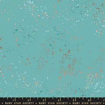 SPECKLED: 108-Metallic Wide Turquoise (1/4 Yard)